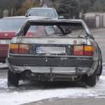 Spaliło się audi
