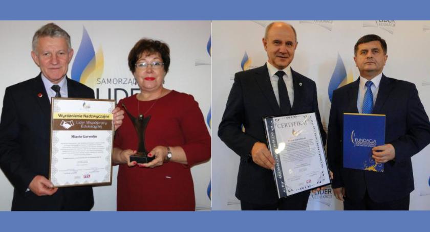 Liderzy Edukacji - Miasto Garwolin, powiat i starosta wyróżnieni 