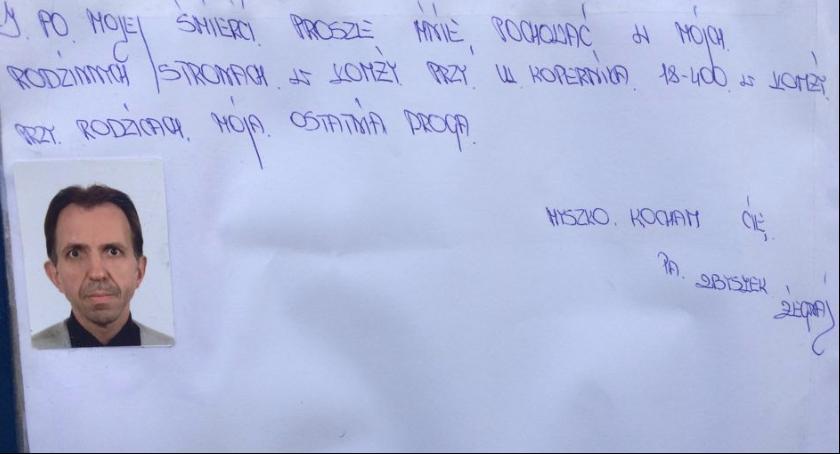 Napisał, że się zabije. Policjantom powiedział, że żartował