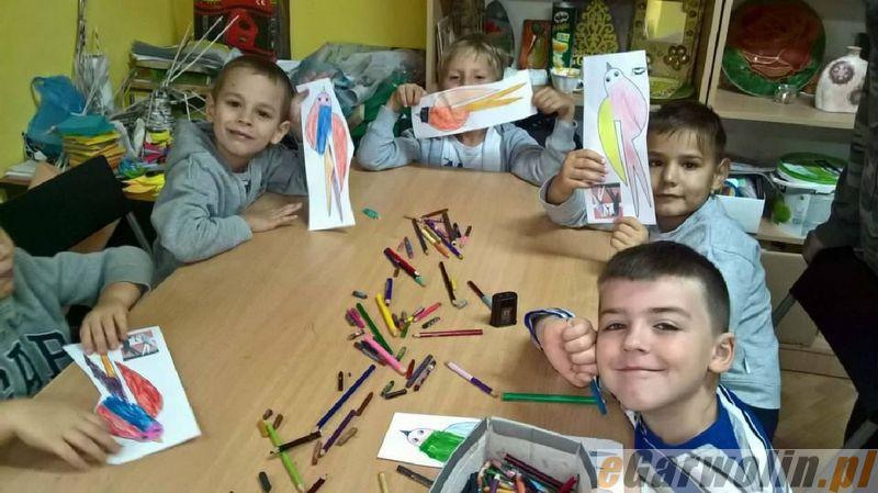 Jesienne zabawy plastyczne w Pilawie i Trąbkach