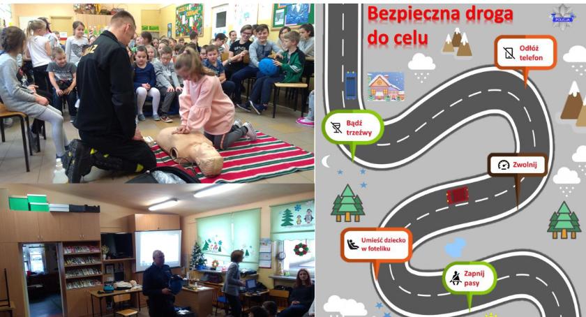 Bezpieczne Ferie 2018 – spotkanie w szkole w Starym Pilczynie