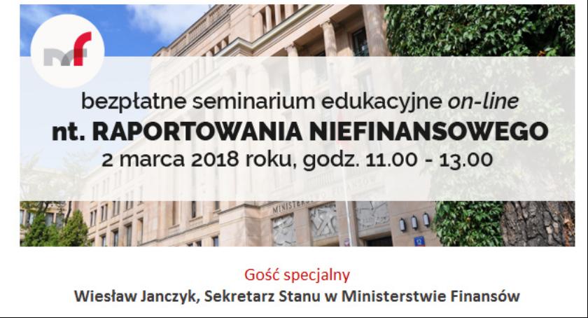 Bezpłatne seminaria edukacyjne on-line z raportowania niefinansowego