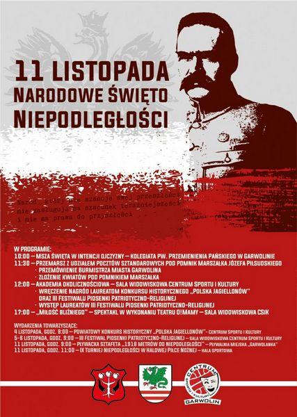 Wspólne świętowanie rocznicy odzyskania niepodległości w Garwolinie