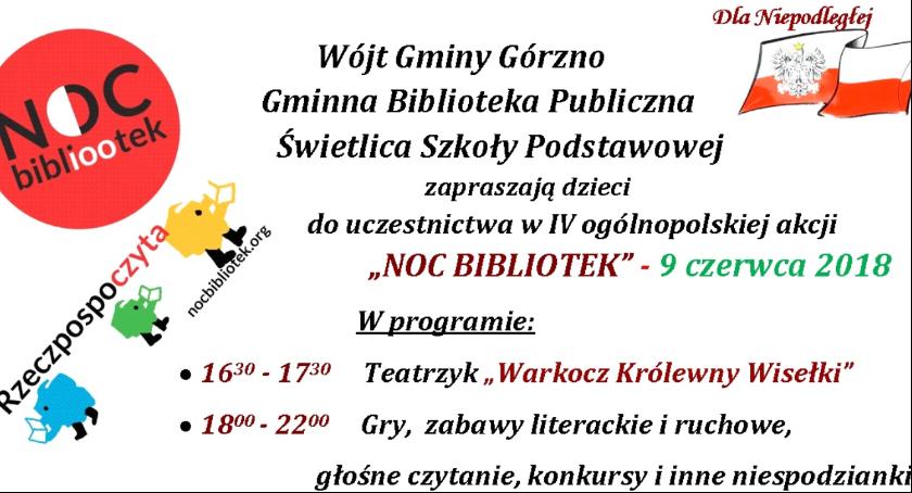 Noc bibliotek w Górznie
