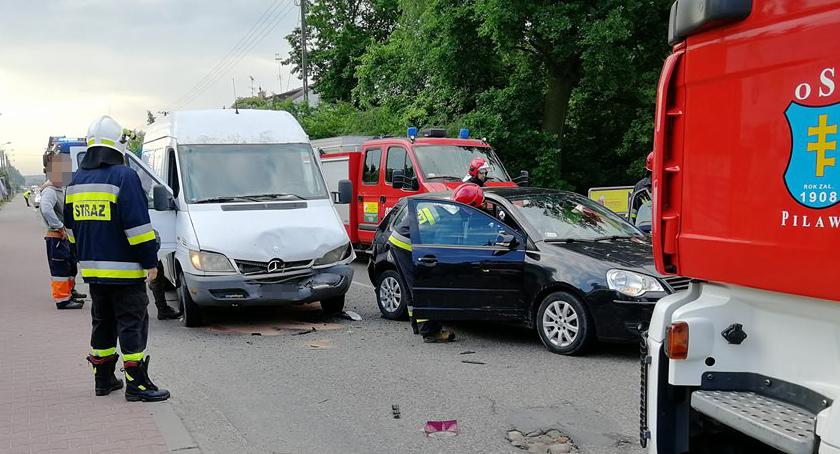 Wypadek w Pilawie – w szpitalu kobieta