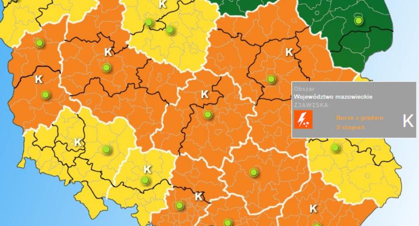Ostrzeżenie 2. stopnia dla Mazowsza: Burze z gradem! Jak się zachować?