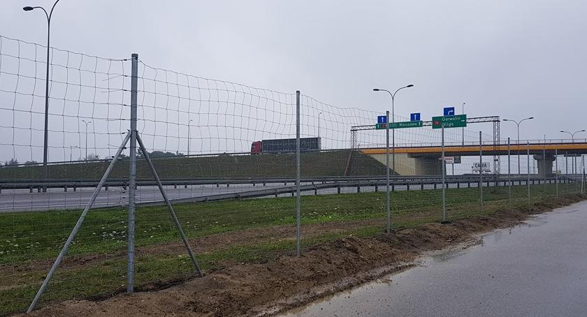 S17 - Obwodnica Garwolina ogrodzona siatką