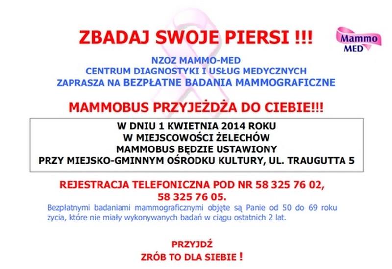 Bezpłatna mammografia w Sobolewie i Żelechowie