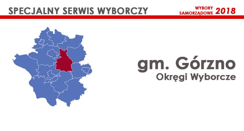 Gm. Górzno: Okręgi wyborcze - wybory samorządowe 2018