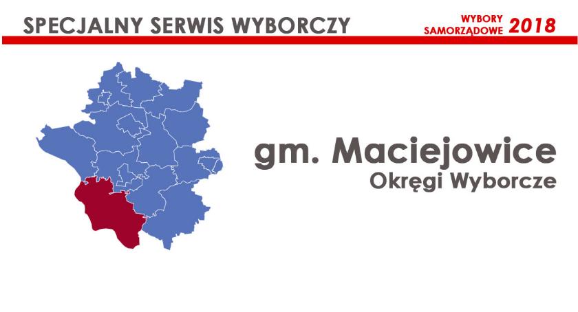 Gm. Maciejowice: Okręgi wyborcze - wybory samorządowe 2018