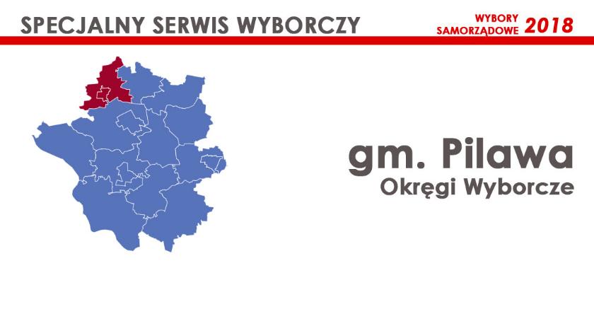 Gm. Pilawa: Okręgi wyborcze - wybory samorządowe 2018