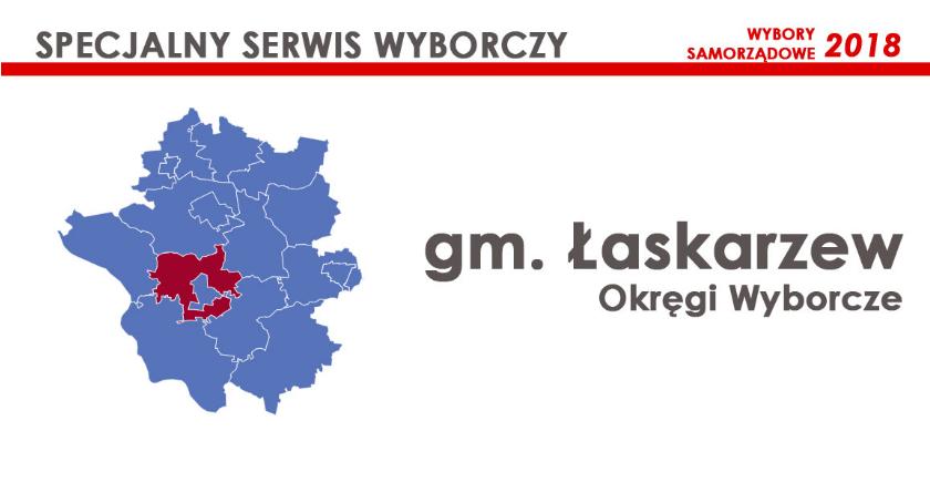 Gm. Łaskarzew: Okręgi wyborcze - wybory samorządowe 2018