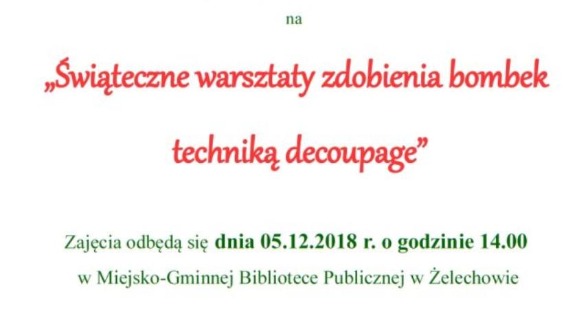 Warsztaty zdobienia bombek metodą decoupage