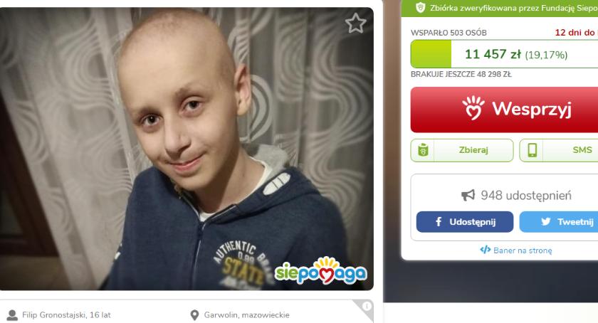 Filip umrze, jeśli przerwą leczenie – trwa zbiórka na lek dla nastolatka