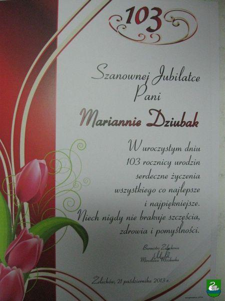 Mieszkanka Woli Żelechowskiej świętowała 103 urodziny! 