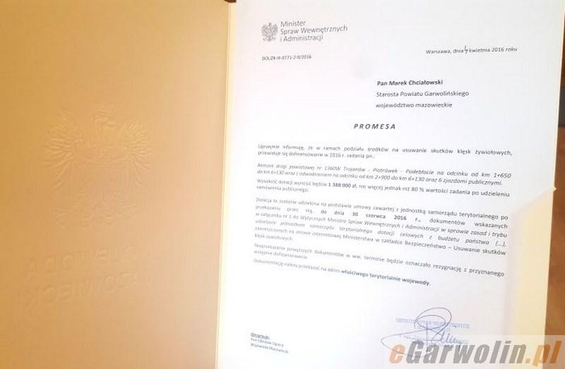 1 mln 390 tys. zł na remont drogi Trojanów – Podebłocie
