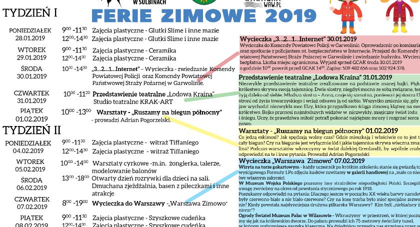 Zimowe ferie z GCAK