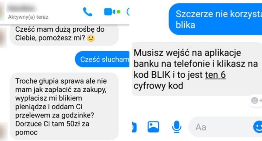 Włamują się na Messengera i proszą o przelew BLIKiem – Uwaga na oszustów!
