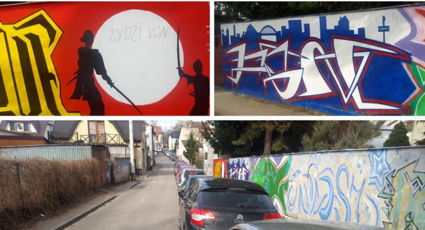 „Żydzi von” – antysemickie napisy na murze