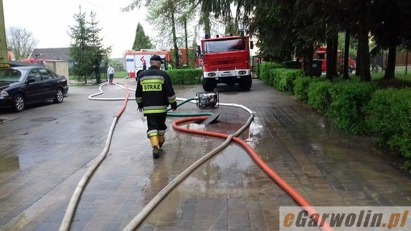 Lokalne podtopienia w powiecie. Zespół Szkół w Głoskowie zalany