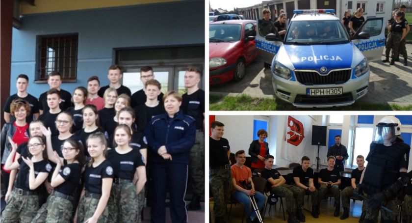 Uczniowie klas mundurowych odwiedzili komendę policji