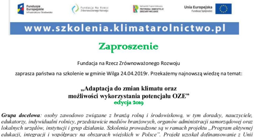 Bezpłatne szkolenie w Wildze