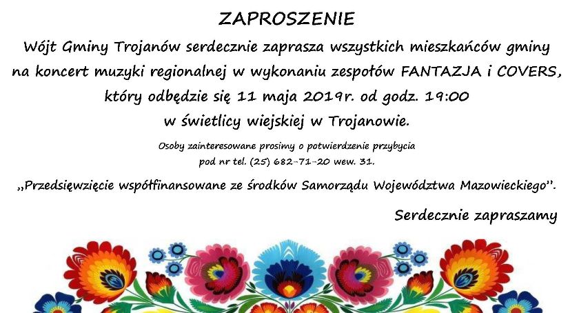 Koncert muzyki regionalnej w Trojanowie