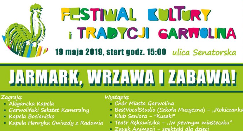 Festiwal Kultury i Tradycji Garwolina już w niedzielę – Program imprezy