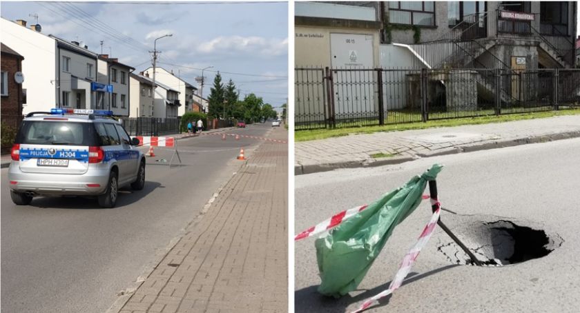 Zapadła się ulica – Mogło dojść do tragedii