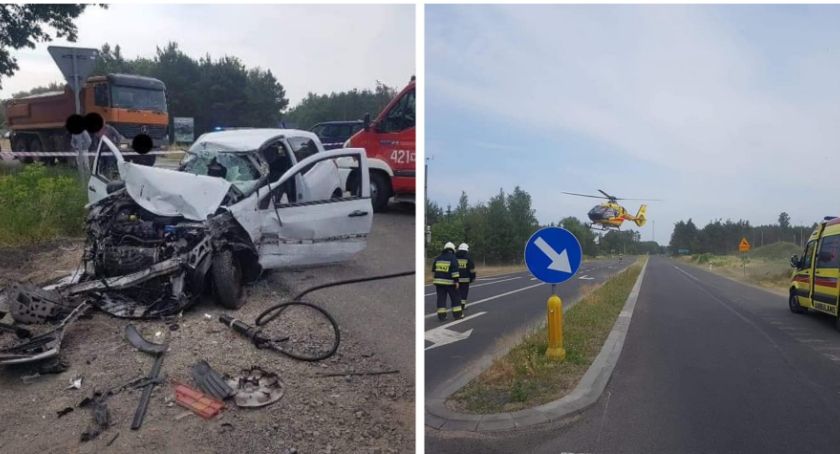 Wypadek na skrzyżowaniu w Wildze – Zderzenie 3 aut