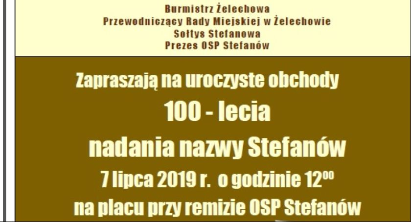 Stefanów obchodzi 100-lecie nadania nazwy