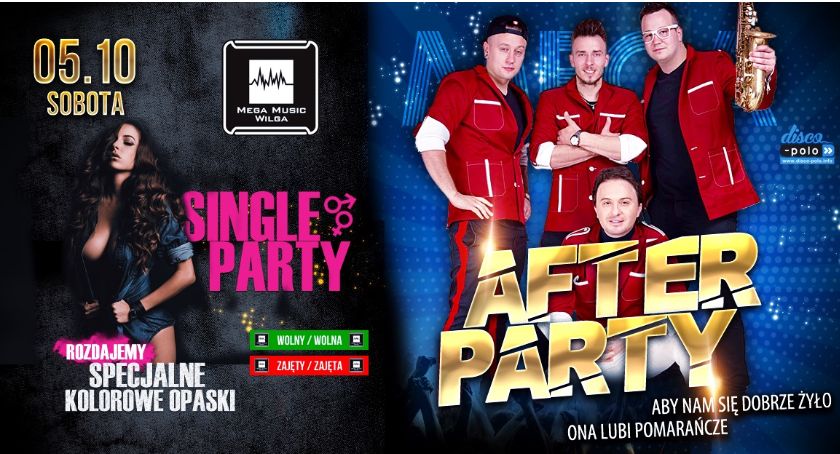 Koncert After Party i wieczór Single Party w Mega Music