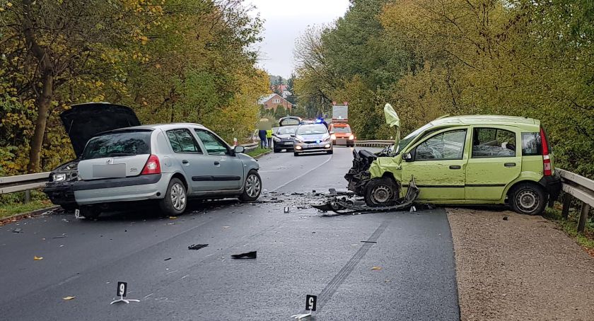 Wypadek w Woli Rębkowskiej – Zderzenie 3 samochodów