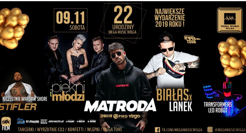 Urodziny Mega Music Wilga – Największe święto klubu uświetnią gwiazdy