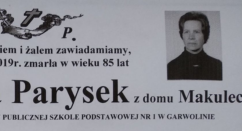 Zmarła Maria Parysek – Uroczystości pogrzebowe
