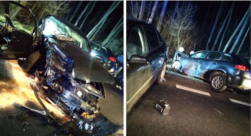 Wypadek na DW 801 – Cztery osoby w szpitalu