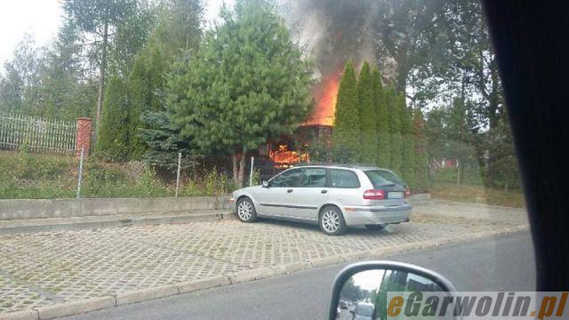 Garwolin: pożar budynku gospodarczego na ul. Cmentarnej