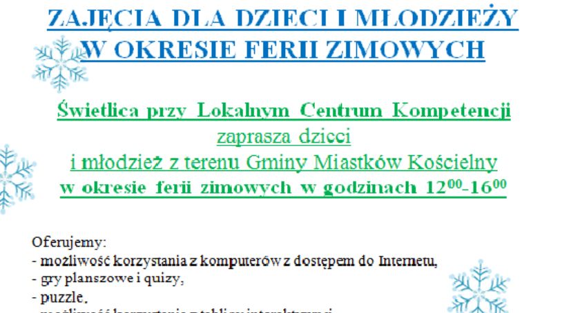 Zimowe ferie w Miastkowie Kościelnym