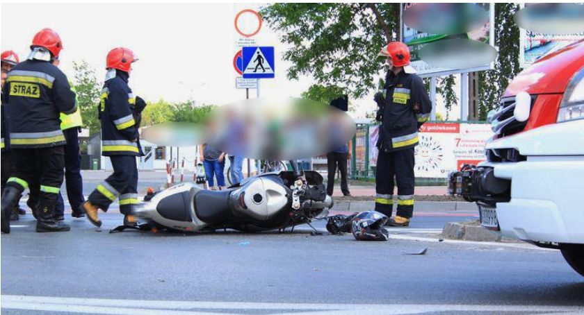 Wypadek – W szpitalu motocyklista 