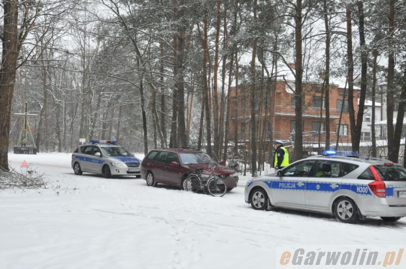 Potrącenie rowerzystki w Łaskarzewie