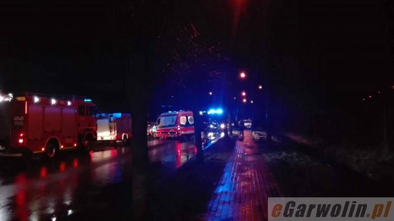 Zjechał z jezdni i uderzył w dwa drzewa
