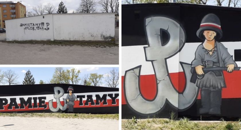 Kibice stworzyli mural upamiętniający bohaterów Powstania Warszawskiego