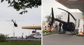 Helikopter lądował na stacji Shell – Zabrakło paliwa – Video