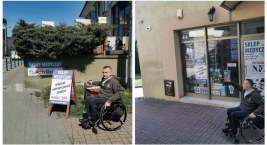 Kto w biały dzień ukradł wózek inwalidzki? Złodzieja uchwycił monitoring