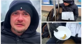 Żebrał w wigilię na jedzenie i bilet do domu za Garw&hellip;