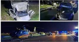 Poważny wypadek na S17 – Lądował śmigłowiec LPR