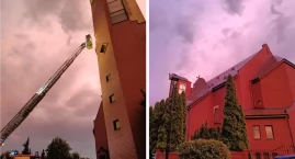 Pożar kościoła w Garwolinie. Zapaliło sie od uderzen…