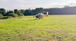 Wypadek w Ksawerynowie. Lądował śmigłowiec Lotniczeg…