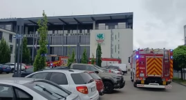 Alarm bombowy w starostwie! Służby na miejscu