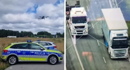 Policyjny dron nad S17 ujawnia kierowców łamiących przepisy